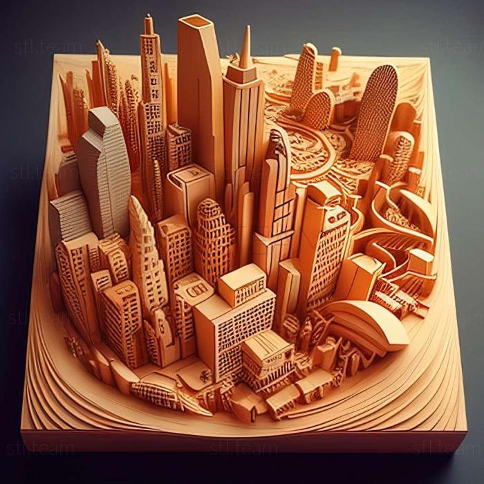 3D модель Игра SimCity Города Будущего (STL)